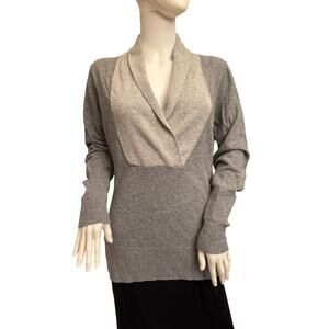 Banana Republic Women's Cashmere and Wool Blend Gray Sweater Large